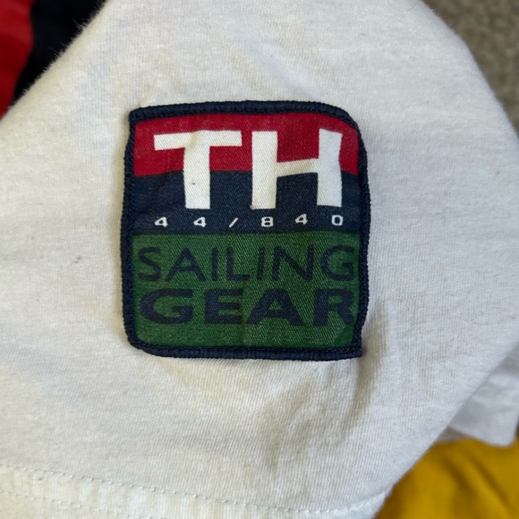 Tommy Hilfiger tee shirt dress vintage retro color-block patch XL Off Deck - Picture 5 of 7